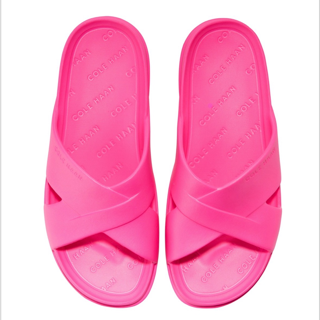 Cole Haan Women's Pink Cut Out Lightweight Findra Round Toe Sandal Size 7